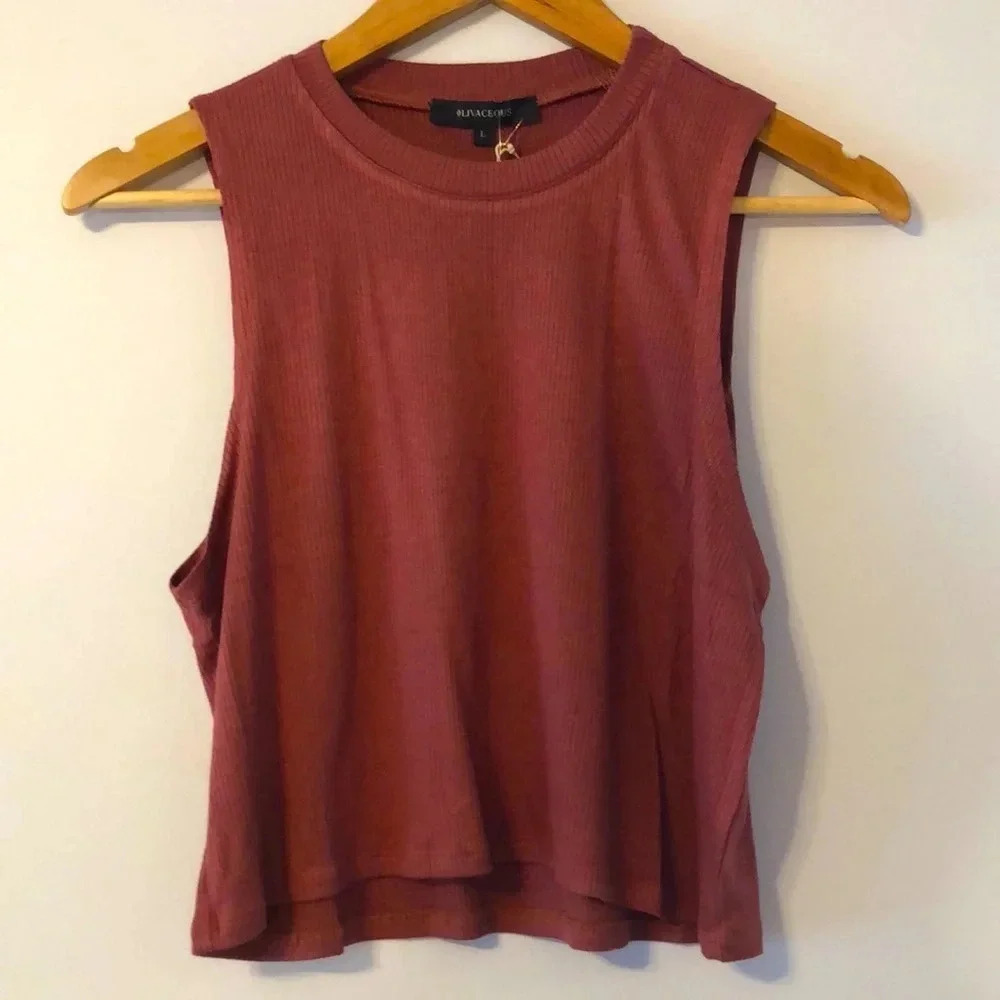 Olivaceous Ribbed Sleeveless Crop Top